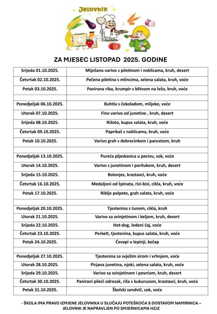 Jelovnik LISTOPAD-1